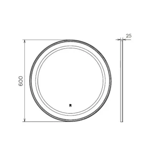 Зеркало Comforty Ереван 00-00014250 60 см